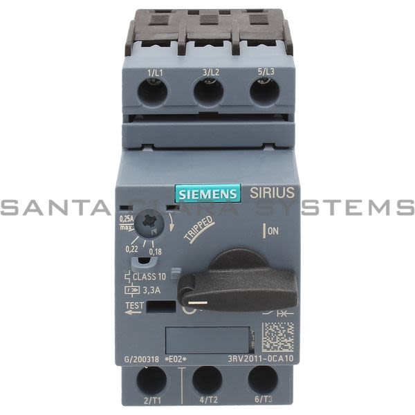 Siemens 3RV2011-0CA10 Motor Starter Protector | Sirius | 3RV2011-0CA10 Product Image