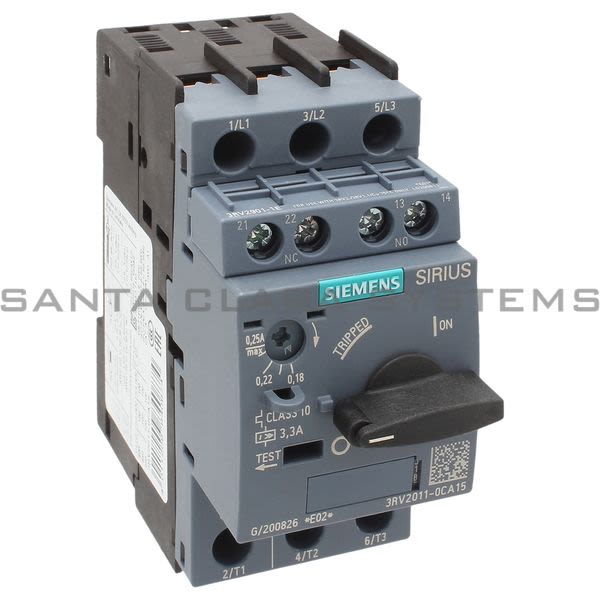 Siemens 3RV2011-0CA15 Motor Starter Protector | Sirius | 3RV2011-0CA15 Product Image