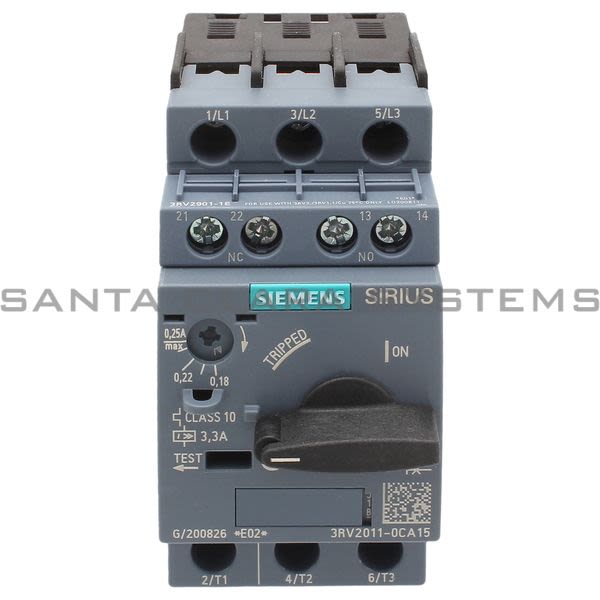Siemens 3RV2011-0CA15 Motor Starter Protector | Sirius | 3RV2011-0CA15 Product Image