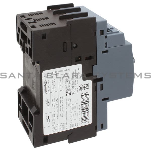Siemens 3RV2011-0CA15 Motor Starter Protector | Sirius | 3RV2011-0CA15 Product Image