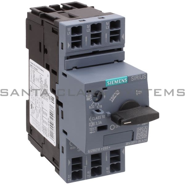 Siemens 3RV2011-0CA20 Motor Starter Protector | Sirius | 3RV2011-0CA20 Product Image