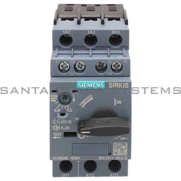 Siemens 3RV2011-0DA15 Motor Starter Protector | Sirius | 3RV2011-0DA15 Product Image