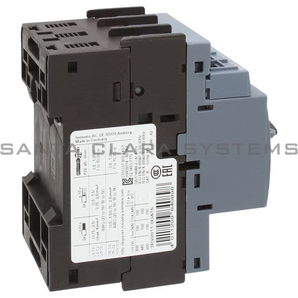 Siemens 3RV2011-0DA15 Motor Starter Protector | Sirius | 3RV2011-0DA15 Product Image