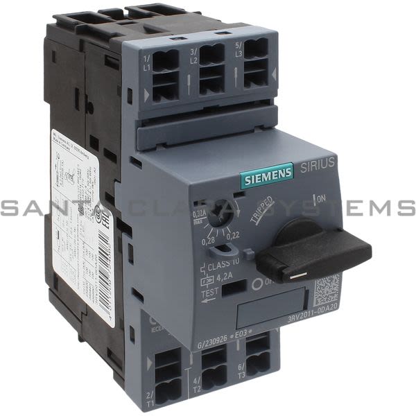 Siemens 3RV2011-0DA20 Motor Starter Protector | Sirius | 3RV2011-0DA20 Product Image