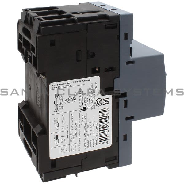Siemens 3RV2011-0DA20 Motor Starter Protector | Sirius | 3RV2011-0DA20 Product Image
