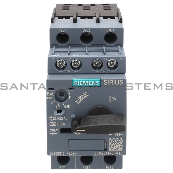 Siemens 3RV2011-0FA15 Motor Starter Protector | Sirius | 3RV2011-0FA15 Product Image
