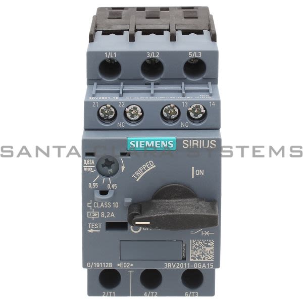 Siemens 3RV2011-0GA15 Motor Starter Protector | Sirius | 3RV2011-0GA15 Product Image