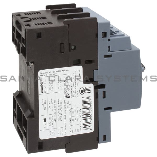 Siemens 3RV2011-0GA15 Motor Starter Protector | Sirius | 3RV2011-0GA15 Product Image