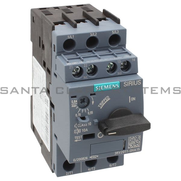 Siemens 3RV2011-0HA15 Motor Starter Protector | Sirius | 3RV2011-0HA15 Product Image