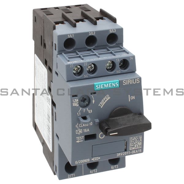 Siemens 3RV2011-0KA15 Motor Starter Protector | Sirius | 3RV2011-0KA15 Product Image