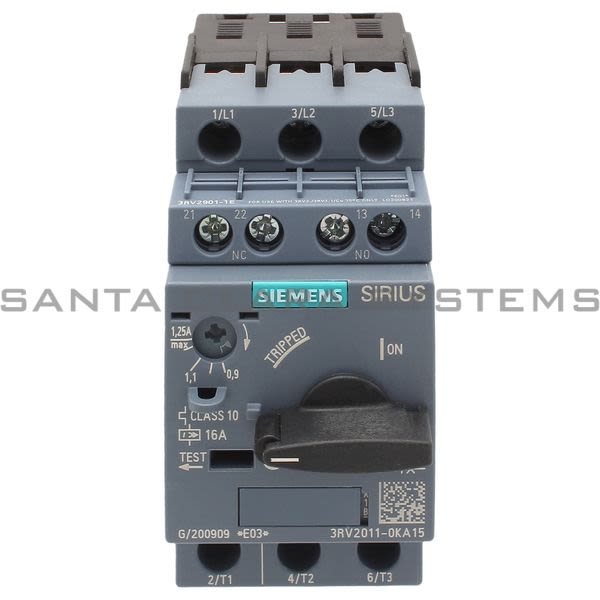 Siemens 3RV2011-0KA15 Motor Starter Protector | Sirius | 3RV2011-0KA15 Product Image