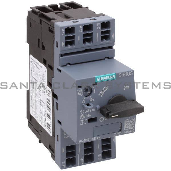 Siemens 3RV2011-0KA20 Motor Starter Protector | Sirius | 3RV2011-0KA20 Product Image