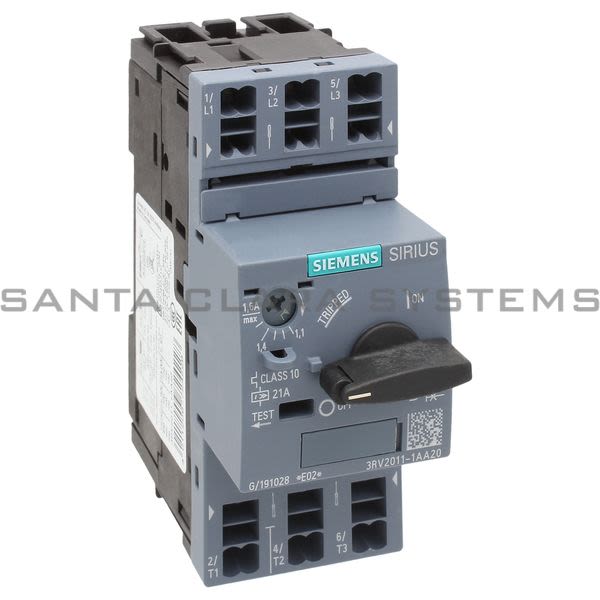 Siemens 3RV2011-1AA20 Motor Starter Protector | Sirius | 3RV2011-1AA20 Product Image