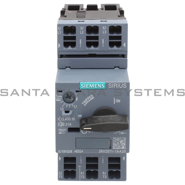 Siemens 3RV2011-1AA20 Motor Starter Protector | Sirius | 3RV2011-1AA20 Product Image