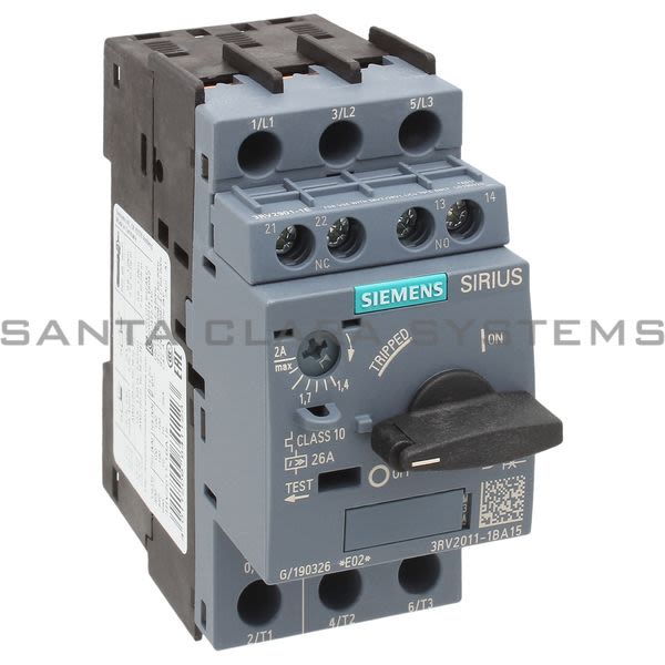 Siemens 3RV2011-1BA15 Motor Starter Protector | Sirius | 3RV2011-1BA15 Product Image