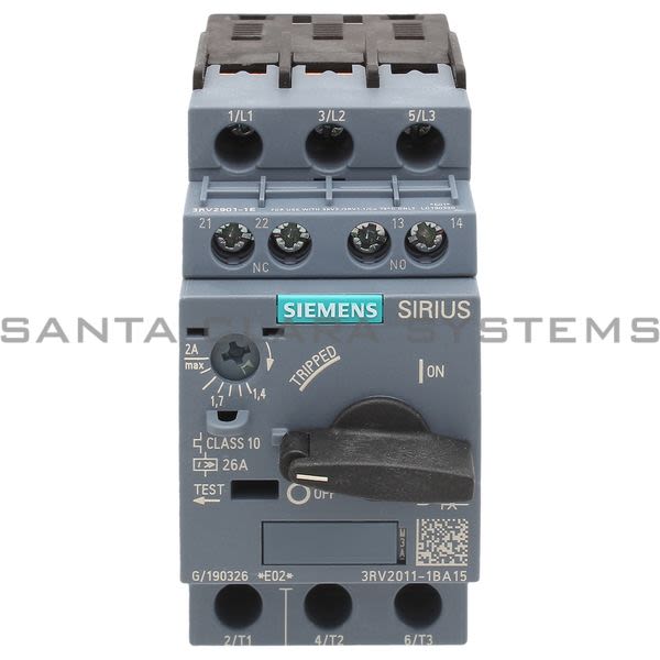 Siemens 3RV2011-1BA15 Motor Starter Protector | Sirius | 3RV2011-1BA15 Product Image