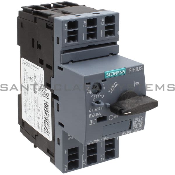 Siemens 3RV2011-1BA20 Motor Starter Protector | Sirius | 3RV2011-1BA20 Product Image