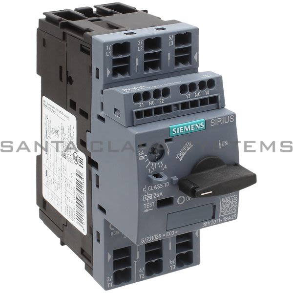 Siemens 3RV2011-1BA25 Motor Starter Protector | Sirius | 3RV2011-1BA25 Product Image