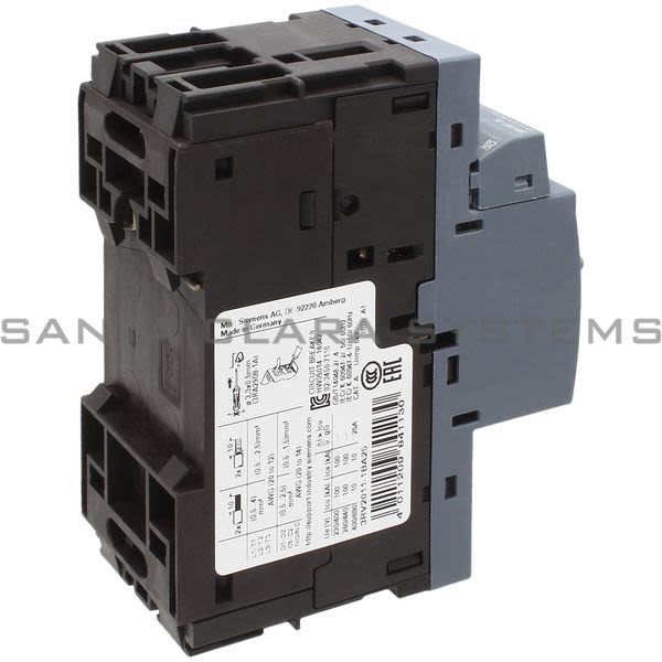 Siemens 3RV2011-1BA25 Motor Starter Protector | Sirius | 3RV2011-1BA25 Product Image