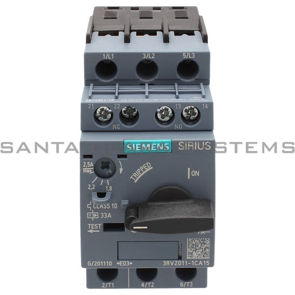 Siemens 3RV2011-1CA15 Motor Starter Protector | Sirius | 3RV2011-1CA15 Product Image
