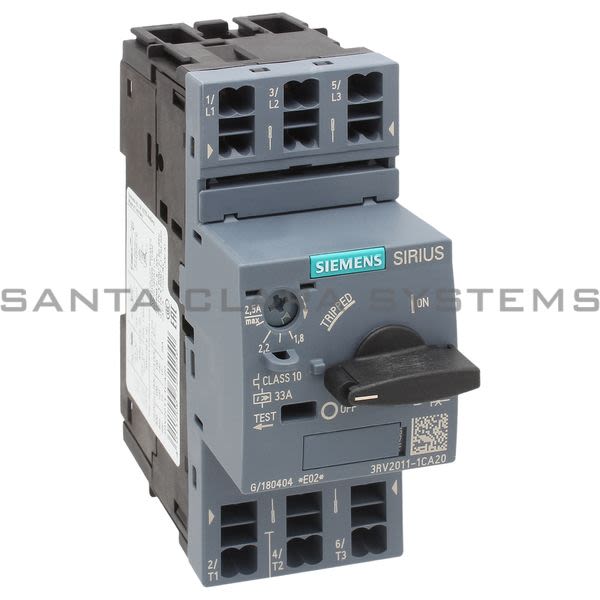 Siemens 3RV2011-1CA20 Motor Starter Protector | Sirius | 3RV2011-1CA20 Product Image