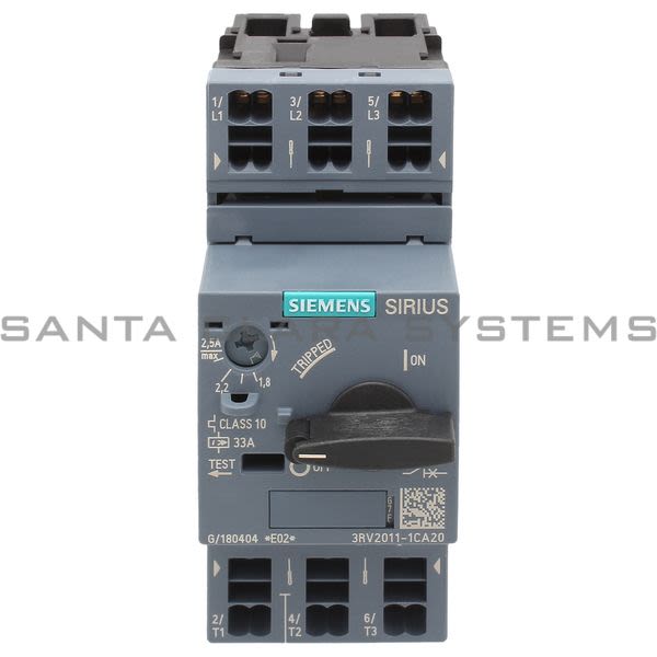 Siemens 3RV2011-1CA20 Motor Starter Protector | Sirius | 3RV2011-1CA20 Product Image