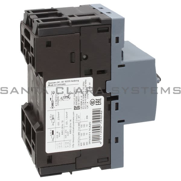 Siemens 3RV2011-1CA20 Motor Starter Protector | Sirius | 3RV2011-1CA20 Product Image