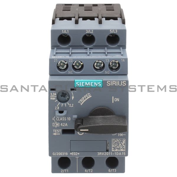 Siemens 3RV2011-1DA15 Motor Starter Protector | Sirius | 3RV2011-1DA15 Product Image