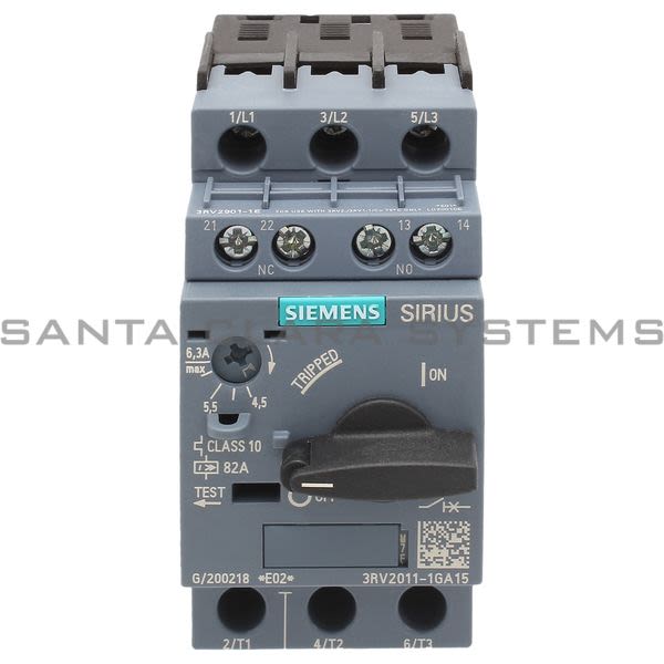 Siemens 3RV2011-1GA15 Motor Starter Protector | Sirius | 3RV2011-1GA15 Product Image