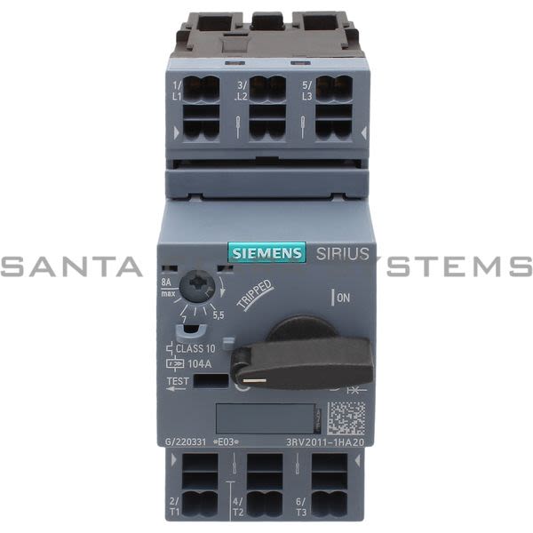 Siemens 3RV2011-1HA20 Motor Starter Protector | Sirius | 3RV2011-1HA20 Product Image