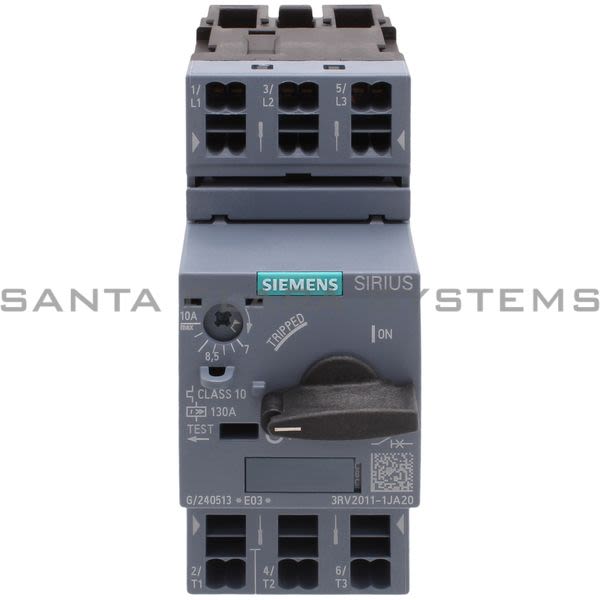 Siemens 3RV2011-1JA20 Motor Starter Protector | Sirius | 3RV2011-1JA20 Product Image