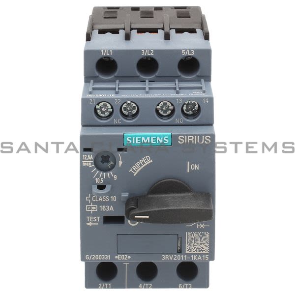 Siemens 3RV2011-1KA15 Motor Starter Protector | Sirius | 3RV2011-1KA15 Product Image