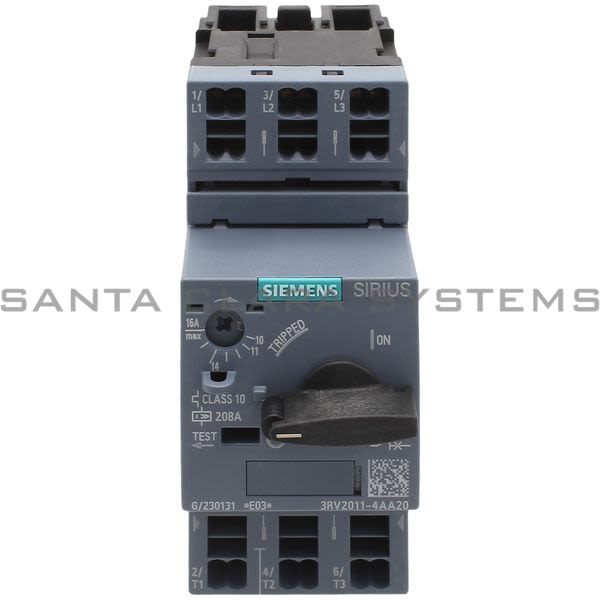 Siemens 3RV2011-4AA20 Motor Starter Protector | Sirius | 3RV2011-4AA20 Product Image