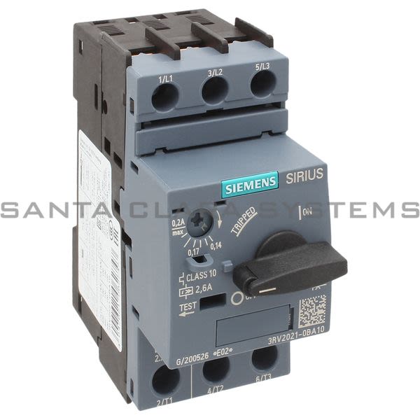 Siemens 3RV2021-0BA10 Motor Starter Protector | 3RV2021-0BA10 Product Image