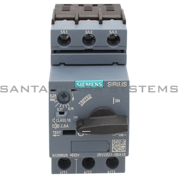 Siemens 3RV2021-0BA10 Motor Starter Protector | 3RV2021-0BA10 Product Image