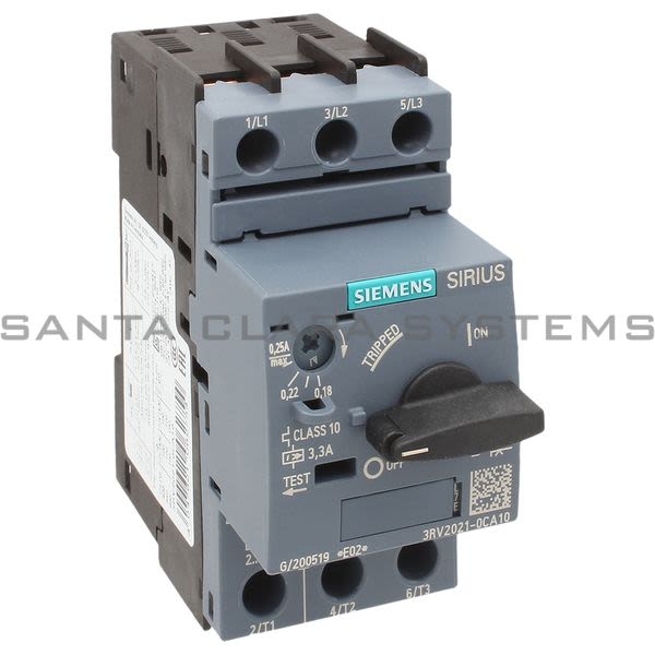 Siemens 3RV2021-0CA10 Motor Starter Protector | 3RV2021-0CA10 Product Image
