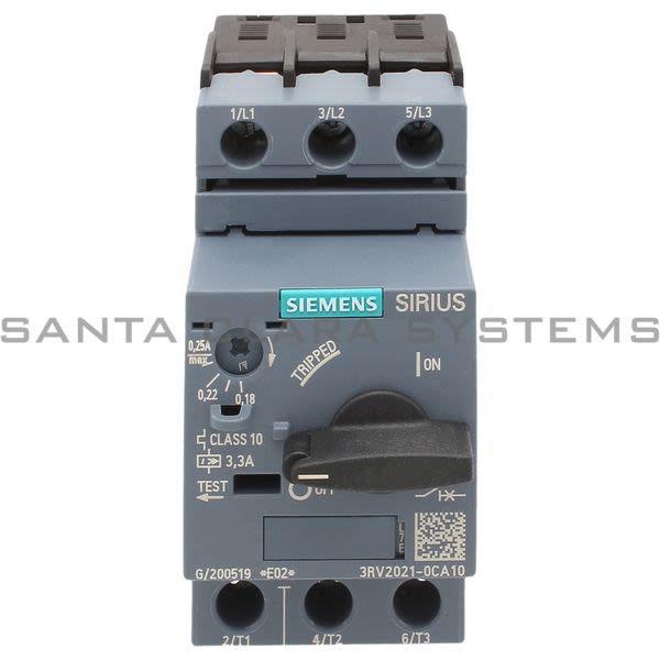 Siemens 3RV2021-0CA10 Motor Starter Protector | 3RV2021-0CA10 Product Image