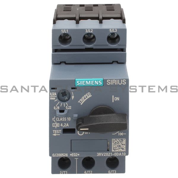 Siemens 3RV2021-0DA10 Motor Starter Protector | 3RV2021-0DA10 Product Image