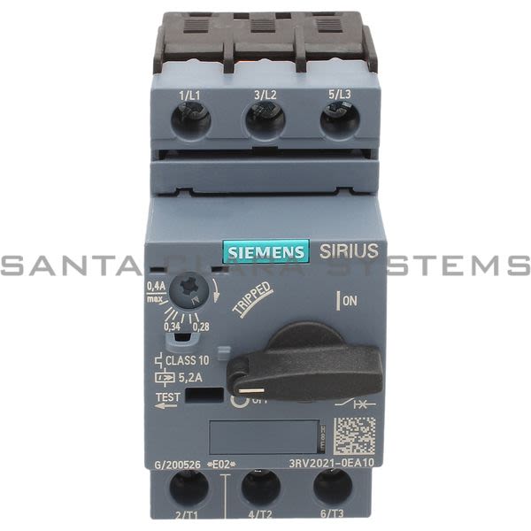 Siemens 3RV2021-0EA10 Motor Starter Protector | 3RV2021-0EA10 Product Image