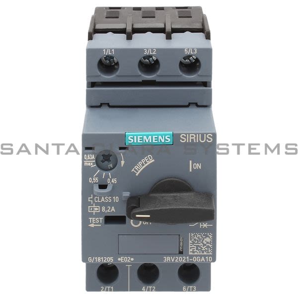 Siemens 3RV2021-0GA10 Motor Starter Protector | Sirius | 3RV2021-0GA10 Product Image