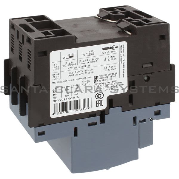 Siemens 3RV2021-0GA15 Motor Starter Protector | 3RV2021-0GA15 Product Image