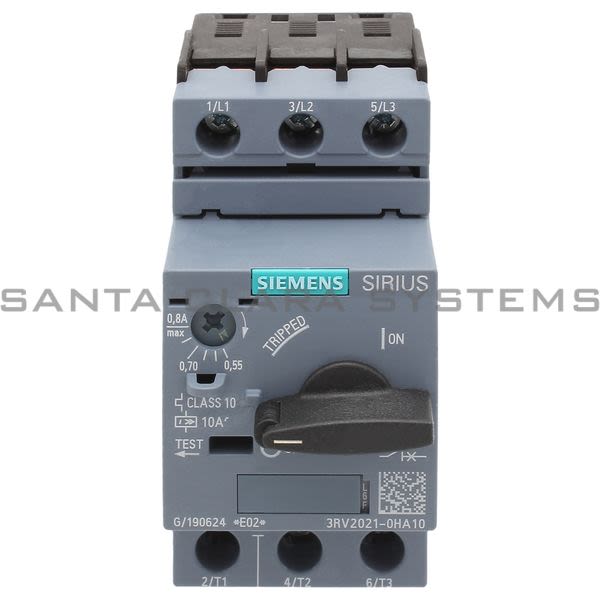 Siemens 3RV2021-0HA10 Motor Starter Protector | Sirius | 3RV2021-0HA10 Product Image