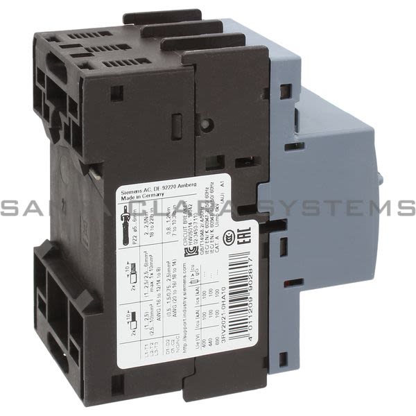 Siemens 3RV2021-0HA10 Motor Starter Protector | Sirius | 3RV2021-0HA10 Product Image