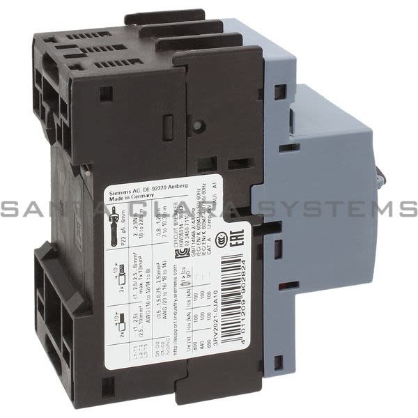 Siemens 3RV2021-0JA10 Motor Starter Protector | Sirius | 3RV2021-0JA10 Product Image