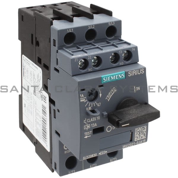 Siemens 3RV2021-0JA15 Motor Starter Protector | 3RV2021-0JA15 Product Image