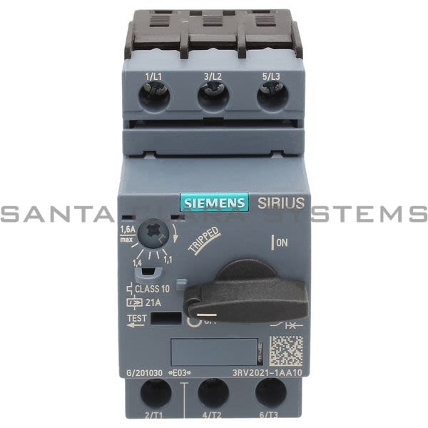 Siemens 3RV2021-1AA10 Motor Starter Protector | Sirius | 3RV2021-1AA10 Product Image
