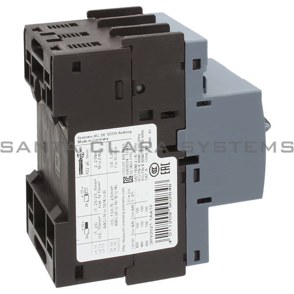 Siemens 3RV2021-1AA10 Motor Starter Protector | Sirius | 3RV2021-1AA10 Product Image