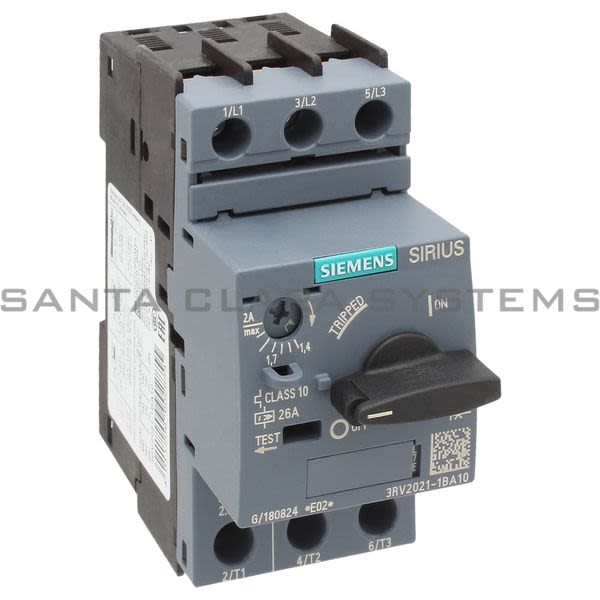 Siemens 3RV2021-1BA10 Motor Starter Protector | Sirius | 3RV2021-1BA10 Product Image