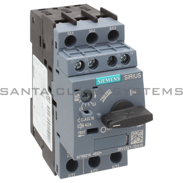 Siemens 3RV2021-1DA15 Motor Starter Protector | Sirius | 3RV2021-1DA15 Product Image