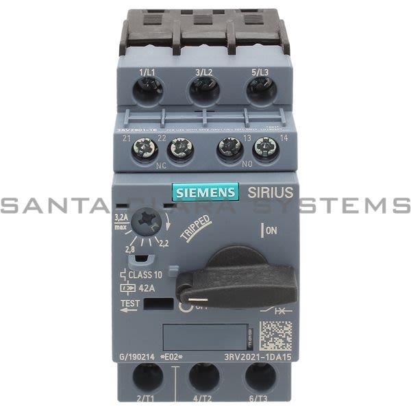 Siemens 3RV2021-1DA15 Motor Starter Protector | Sirius | 3RV2021-1DA15 Product Image